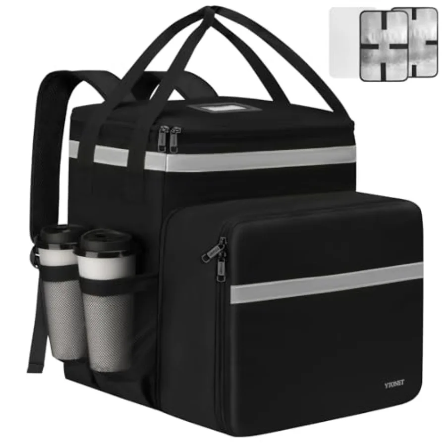 Food Delivery Bag, Expandable Food Delivery Backpack with 7 Cup Holders, Large Insulated Pizza Delivery Bag with Reflective Str
Food Delivery Bag, Expandable Food Delivery Backpack with 7 Cup Holders, Large Insulated Pizza Delivery Bag with Reflective Str