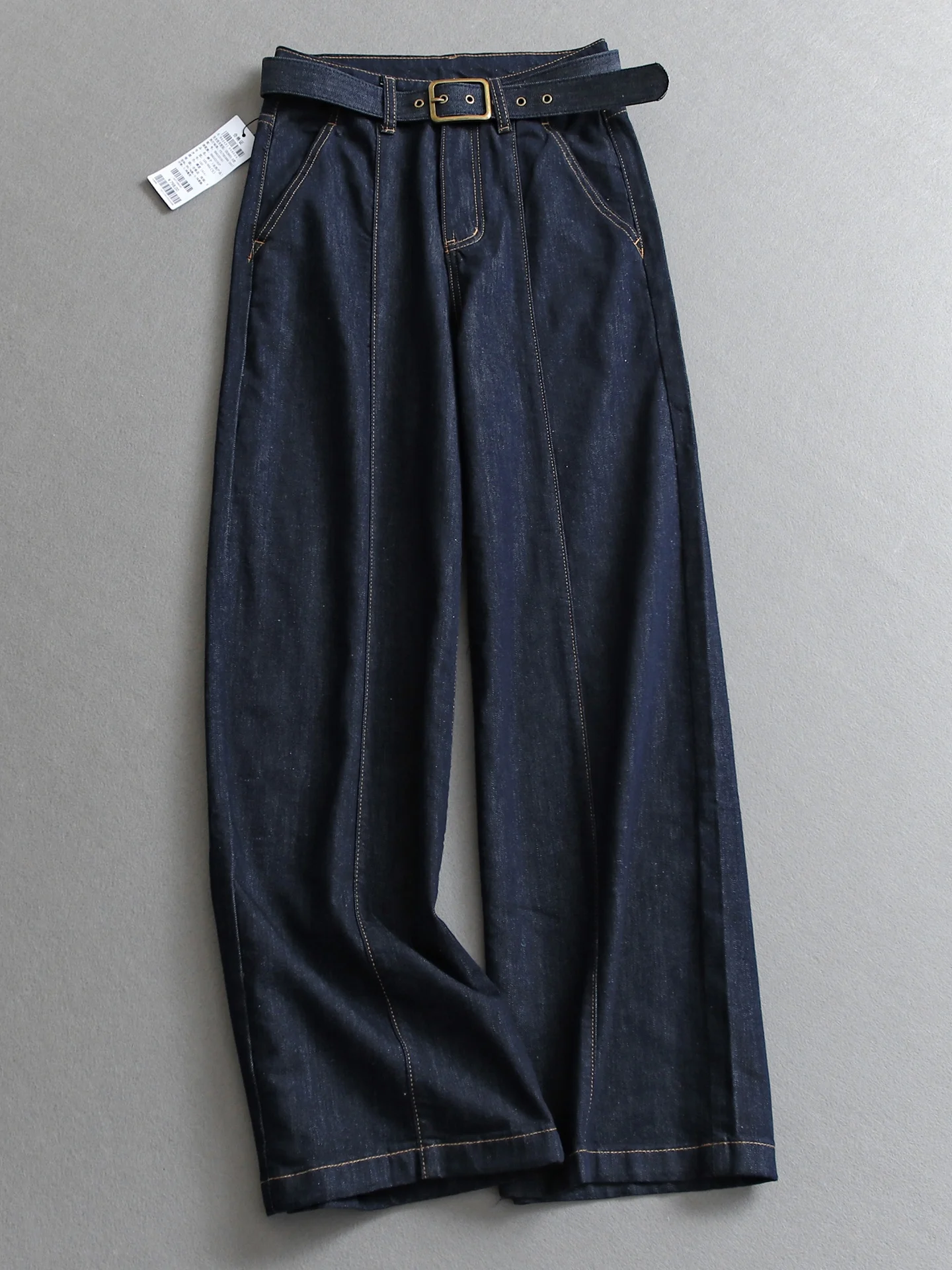 High Waist Loose Straight Leg Jeans Deep Blue Retro Belted Women's Denim Pants Long Leg Effect Wide Leg Pants Versatile Ladie...
High Waist Loose Straight Leg Jeans Deep Blue Retro Belted Women's Denim Pants Long Leg Effect Wide Leg Pants Versatile Ladie...