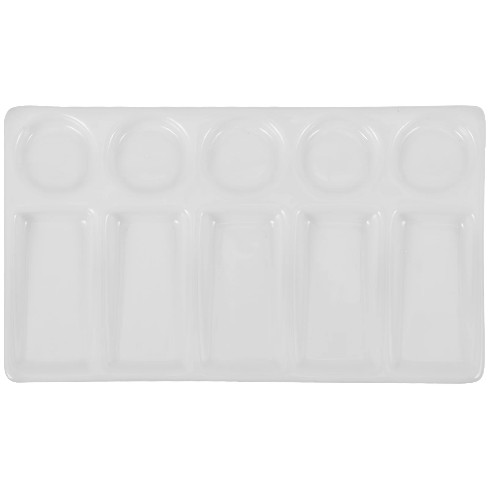 Rectangular Palette 10 Wells Ceramic Plastic White Surface Easy Clean Portable Travel Watercolor Gouache Acrylic Oil Painting
Rectangular Palette 10 Wells Ceramic Plastic White Surface Easy Clean Portable Travel Watercolor Gouache Acrylic Oil Painting
