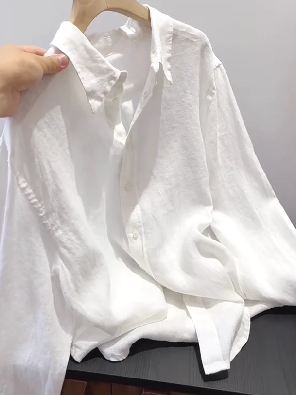 Men's Casual Linen Long Sve irt Sun Protection Open Cardigan Loose Fit Anti-Wrinkle Breathable Workwear Trendy White irt
Men's Casual Linen Long Sve irt Sun Protection Open Cardigan Loose Fit Anti-Wrinkle Breathable Workwear Trendy White irt