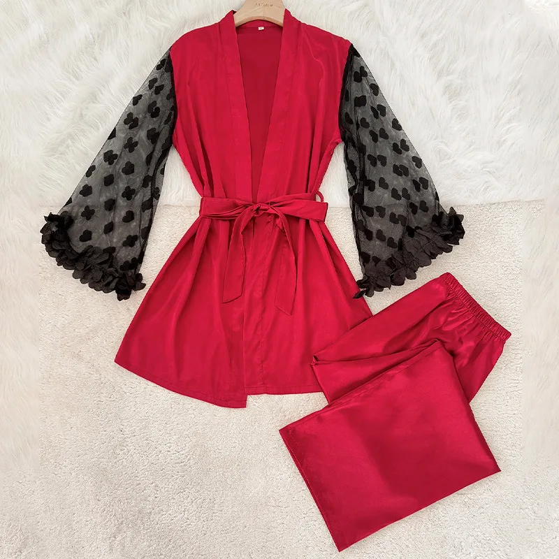 Сексуальные и сексуальные расклешенные рукава, одежда для сна из ледяного шелка, удобная и дышащая ночная рубашка, халат
Сексуальные и сексуальные расклешенные рукава, одежда для сна из ледяного шелка, удобная и дышащая ночная рубашка, халат