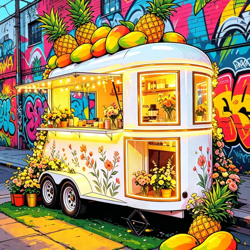 Customized Insulated Food Trailer Refrigerated Mobile Kitchen Ice Cream Cold Drink Smoothie Cart For Summer Outdoor Catering
Customized Insulated Food Trailer Refrigerated Mobile Kitchen Ice Cream Cold Drink Smoothie Cart For Summer Outdoor Catering