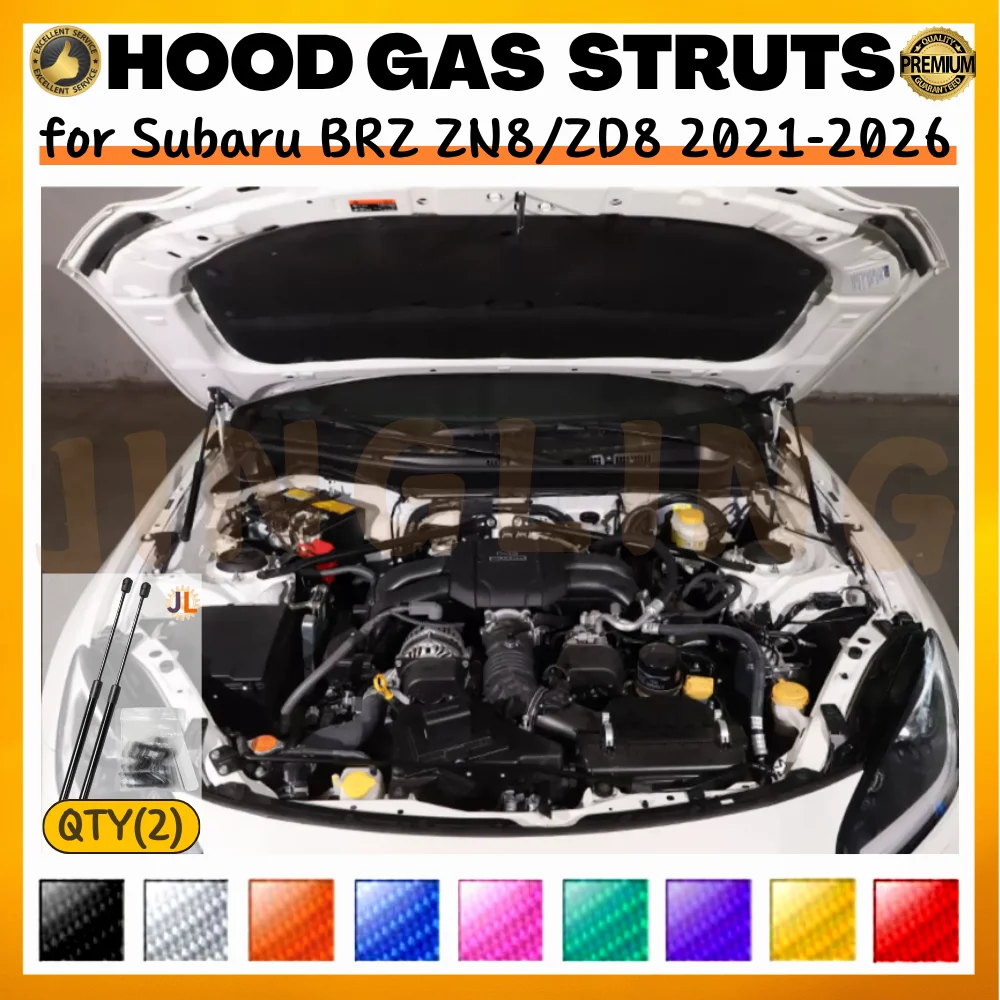 Qty(2) Hood Struts for Subaru BRZ for Toyota 86 ZN8/ZD8 2021-2026 Front Bonnet Modify Gas Springs Shock Absorbers Lift Supports
Qty(2) Hood Struts for Subaru BRZ for Toyota 86 ZN8/ZD8 2021-2026 Front Bonnet Modify Gas Springs Shock Absorbers Lift Supports