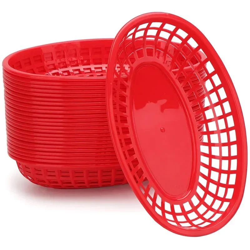 6/12/24Pcs Fast Food Baskets, Plastic Serving Tray for Deli Chicken Burgers Sandwiches Fries - Foodservice / Restaurant Supplies
6/12/24Pcs Fast Food Baskets, Plastic Serving Tray for Deli Chicken Burgers Sandwiches Fries - Foodservice / Restaurant Supplies