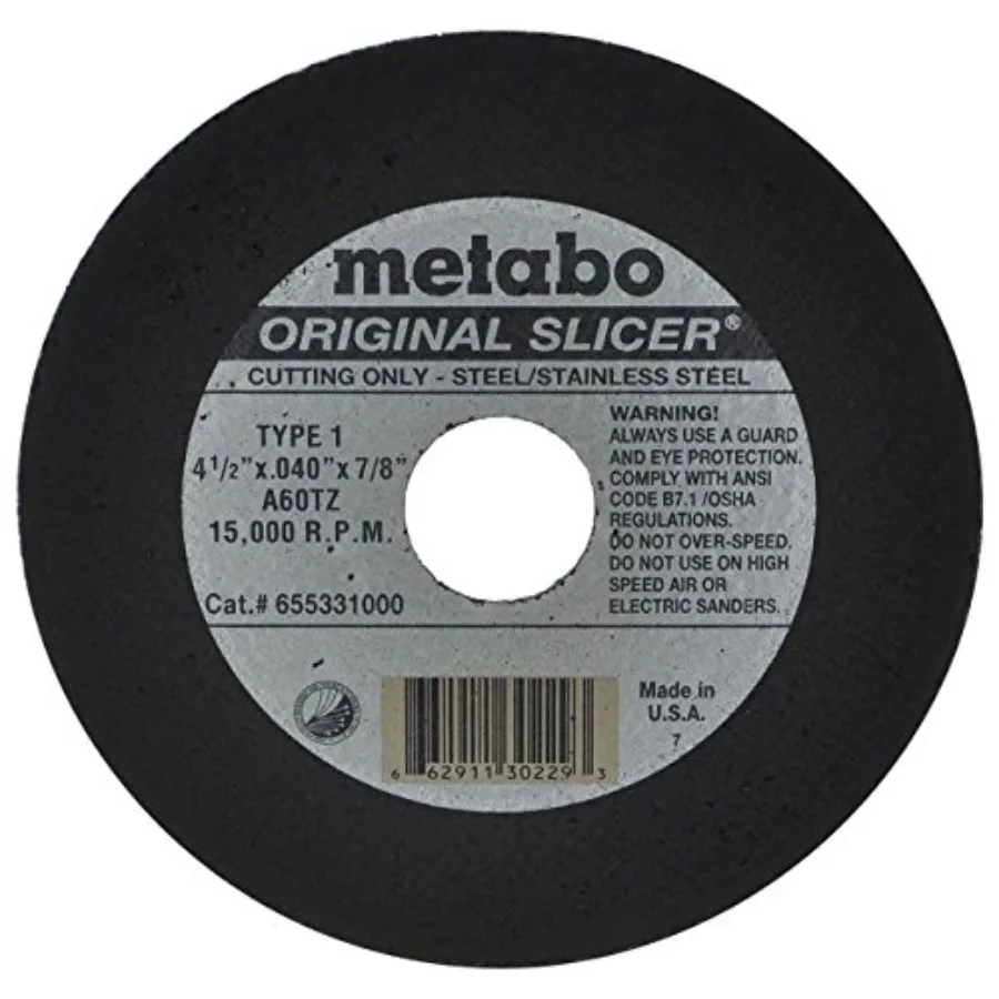 4-1/2 X.040 Slicer Cut Off Wheel Box of 100 for Metal Cutting High Precision Durable Carbide Coated
4-1/2 X.040 Slicer Cut Off Wheel Box of 100 for Metal Cutting High Precision Durable Carbide Coated