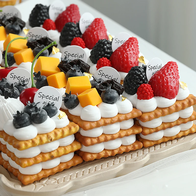Simulation Cream Fruits Sandwich Biscuit Artificial Dessert Window Display Model Afternoon Tea Photo Props Fake Cake Decoration
Simulation Cream Fruits Sandwich Biscuit Artificial Dessert Window Display Model Afternoon Tea Photo Props Fake Cake Decoration