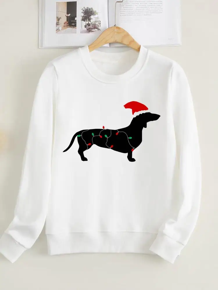 Dog Cartoon Cute Spring Winter Pullovers Women Fleece Clothing New Year Fashion Christmas Print Female Graphic Sweatshirts
Dog Cartoon Cute Spring Winter Pullovers Women Fleece Clothing New Year Fashion Christmas Print Female Graphic Sweatshirts