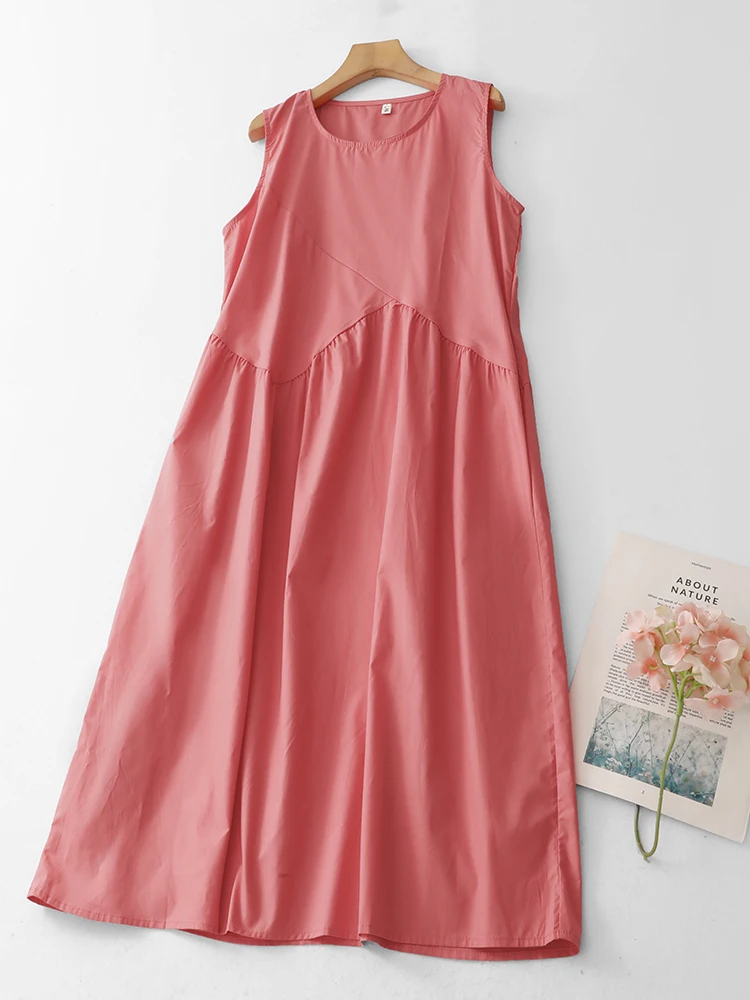 Summer Soft White Midi Tank Dress Overhead Ladies Loose Fit High Waist Long Skirt Artistic Style No Sleeve round Neck A-Line ...
Summer Soft White Midi Tank Dress Overhead Ladies Loose Fit High Waist Long Skirt Artistic Style No Sleeve round Neck A-Line ...