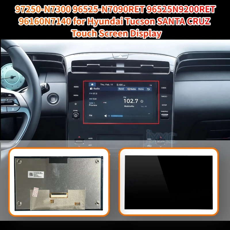 8inch 97250-N7300 96160N7140 96525-N7090RET 96525N9200RET for Hyundai Tucson SANTA CRUZ LCD Display Touch Screen
8inch 97250-N7300 96160N7140 96525-N7090RET 96525N9200RET for Hyundai Tucson SANTA CRUZ LCD Display Touch Screen