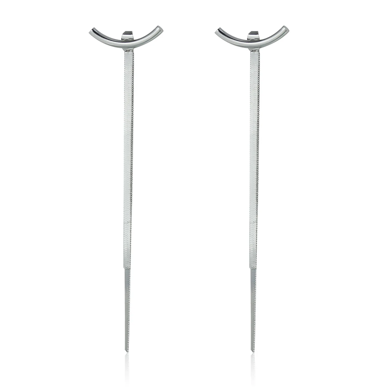 Anniversary Gift for Wife, Snake Bone Chain Earrings with Metal Fringe, Long Minimalist Earrings for Women, Valentine's Day Love
Anniversary Gift for Wife, Snake Bone Chain Earrings with Metal Fringe, Long Minimalist Earrings for Women, Valentine's Day Love