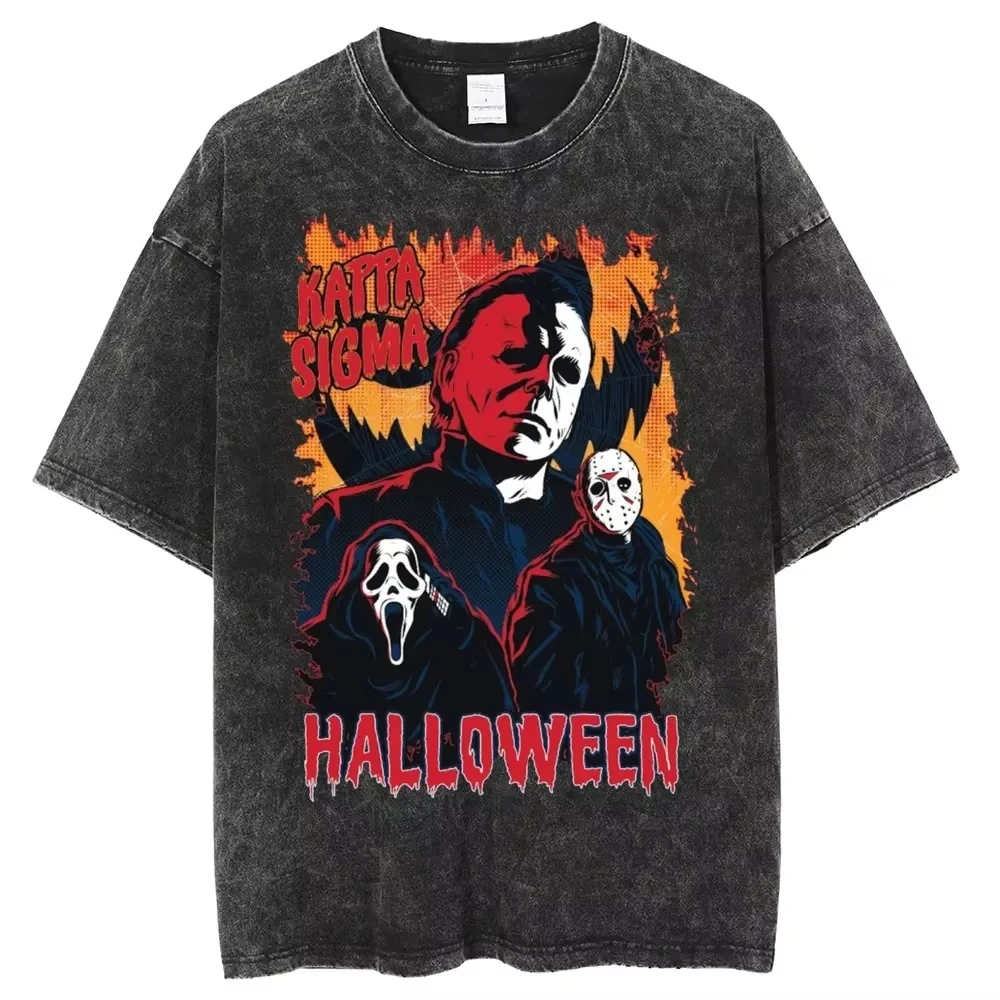 2025 Halloween Washed T Shirt Men Women Graphic Y2K Cotton Tshirt Unisex Harajuku Short Sleeved Streetwear T-shirt
2025 Halloween Washed T Shirt Men Women Graphic Y2K Cotton Tshirt Unisex Harajuku Short Sleeved Streetwear T-shirt