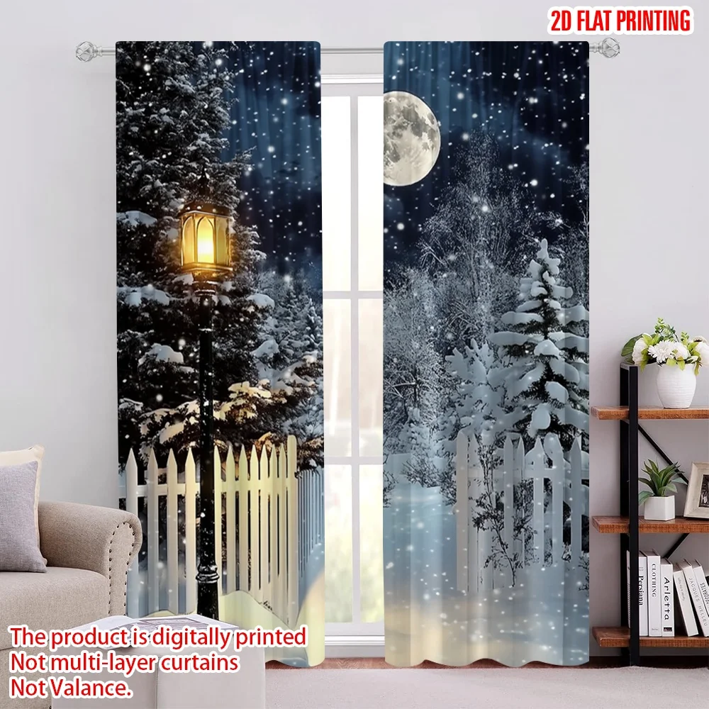 2Pcs 2D flat printingChristmas Curtains Winter Forest Landscape Snowy Christmas Pine Tree Natural Scene Suitable For Bedroom
2Pcs 2D flat printingChristmas Curtains Winter Forest Landscape Snowy Christmas Pine Tree Natural Scene Suitable For Bedroom