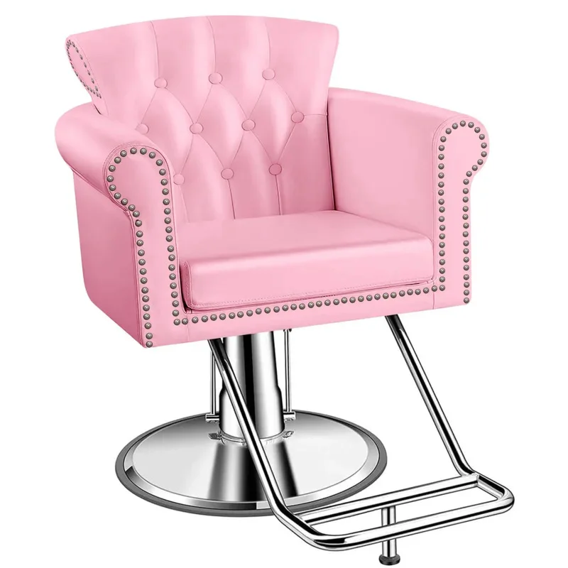 Modern Hair Salon Furniture Pink Ladies Chair Metal Barber Shop
Modern Hair Salon Furniture Pink Ladies Chair Metal Barber Shop