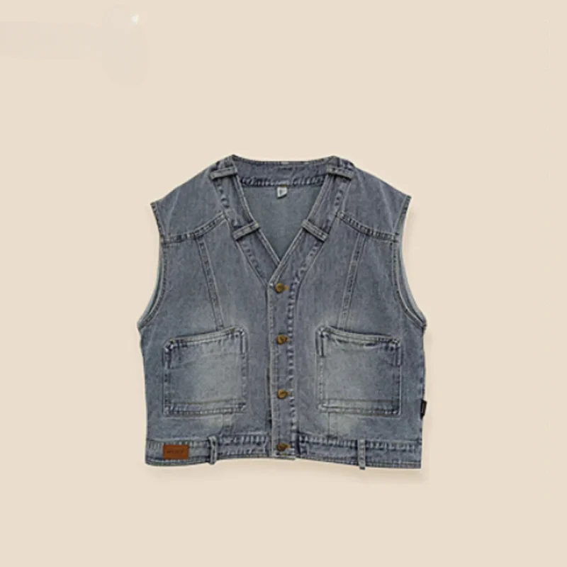 Boys' Autumn 2025 New Denim Vest Children Autumn Baby's Top Work Vest Trendy Children's Clothing
Boys' Autumn 2025 New Denim Vest Children Autumn Baby's Top Work Vest Trendy Children's Clothing