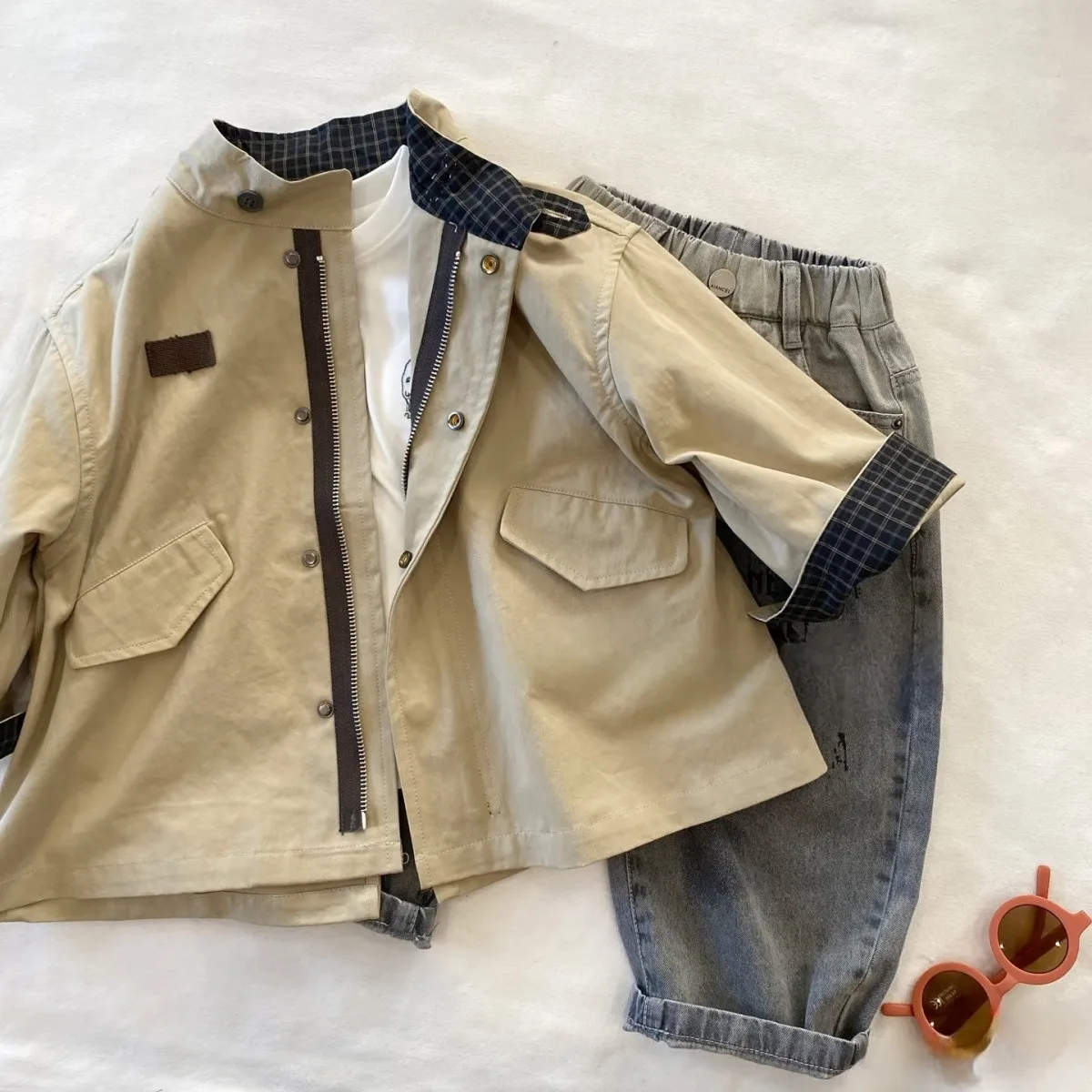 Spring and Autumn Children's Coat Fashion New Style Boys' and Girls' Stand up Collar Medium length Windbreaker Jacket
Spring and Autumn Children's Coat Fashion New Style Boys' and Girls' Stand up Collar Medium length Windbreaker Jacket