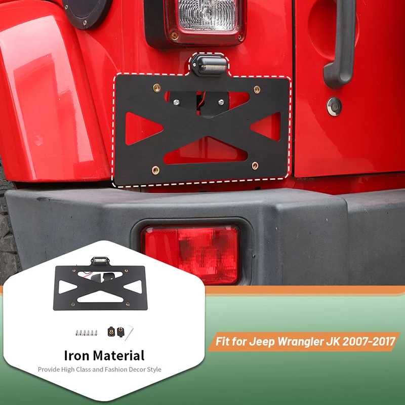 Iron Exterior Rear Tailgate Handle License Plate Holder for Jeep Wrangler JK 2007-2017 Car Accessories
Iron Exterior Rear Tailgate Handle License Plate Holder for Jeep Wrangler JK 2007-2017 Car Accessories