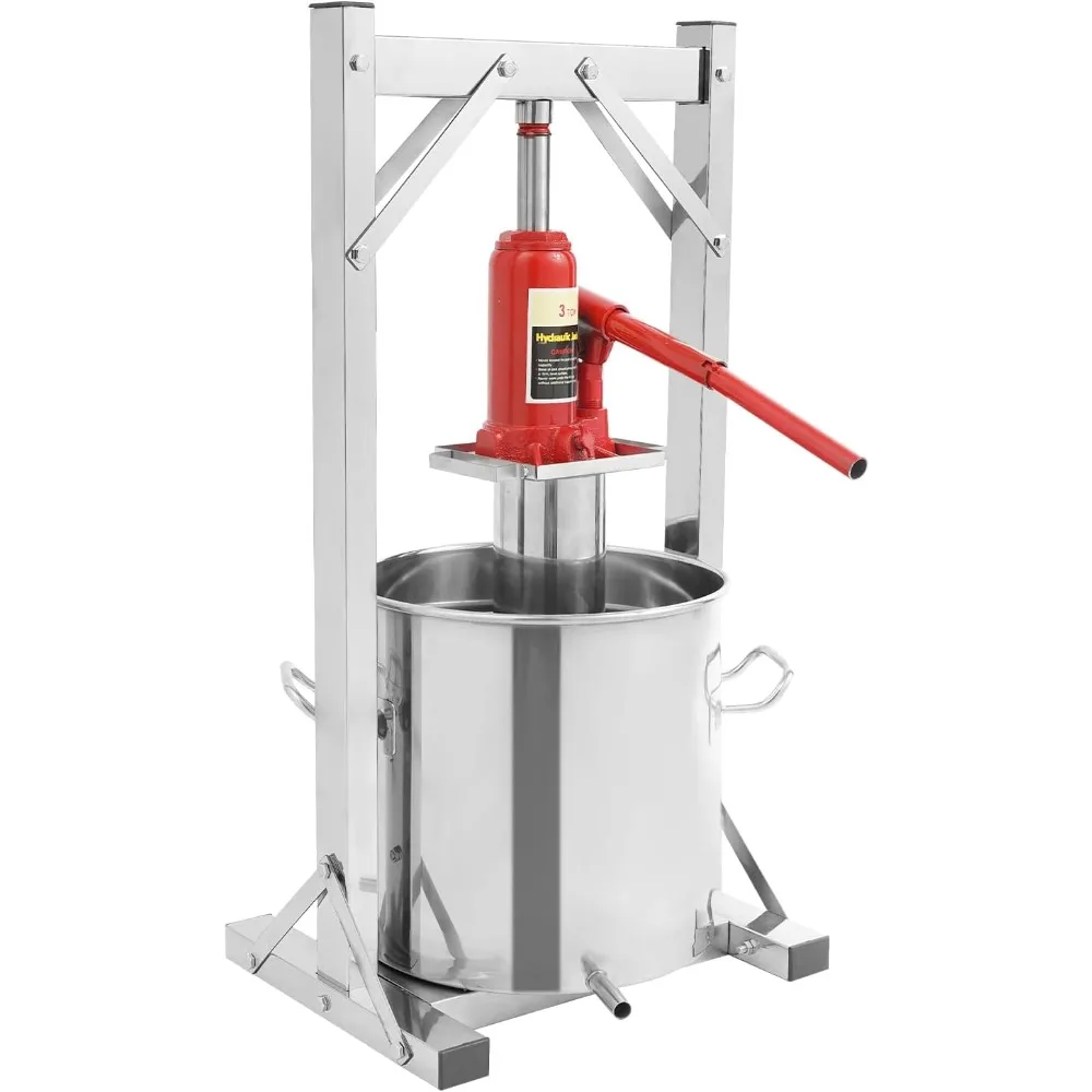 Fruit Press, 12L Stainless Steel Hydraulic Jack Juicer Hand Squeezer, GDAE10 Cider Grape Crusher Wine Apple Carrot Orang
Fruit Press, 12L Stainless Steel Hydraulic Jack Juicer Hand Squeezer, GDAE10 Cider Grape Crusher Wine Apple Carrot Orang