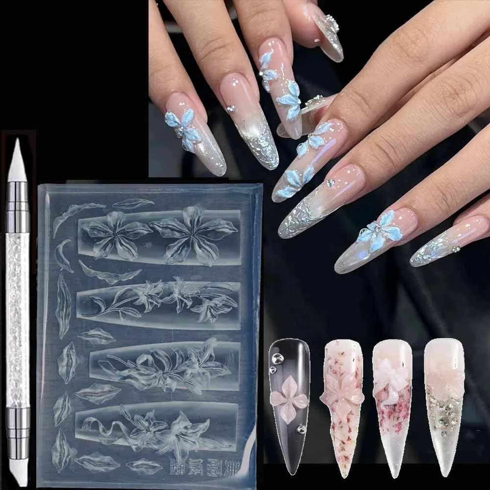 2pcs Silicone Nail Art Mold Lily Flowers Design For Women Nail Decorations Hawaii Hibiscus Floral Silicone Template DIY Tools 
2pcs Silicone Nail Art Mold Lily Flowers Design For Women Nail Decorations Hawaii Hibiscus Floral Silicone Template DIY Tools