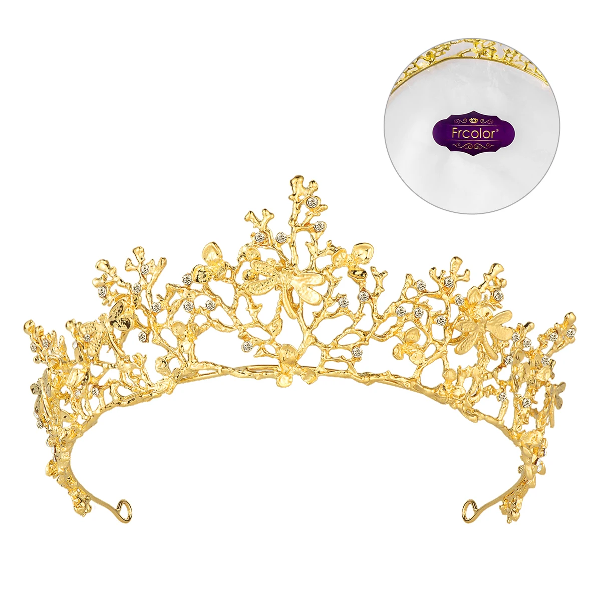 1pc Golden Dragonfly Crown Tiara Wedding Bridal Tiaras Birthday Headpiece Crystal Rhinestone Alloy Hair Accessory Queen Baroque
1pc Golden Dragonfly Crown Tiara Wedding Bridal Tiaras Birthday Headpiece Crystal Rhinestone Alloy Hair Accessory Queen Baroque