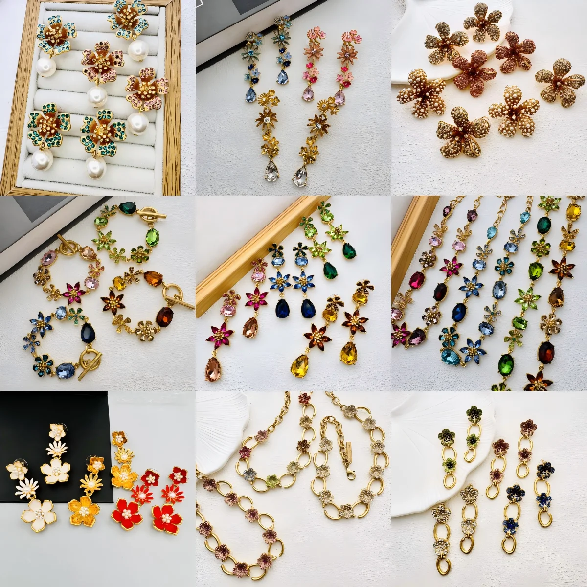 Os Vintage Luxury Gem Flowers Statement Drop Dangle Earrings Stud Necklace Bracelet Jewelry Set Bohemia Gift Party Anniversary
Os Vintage Luxury Gem Flowers Statement Drop Dangle Earrings Stud Necklace Bracelet Jewelry Set Bohemia Gift Party Anniversary