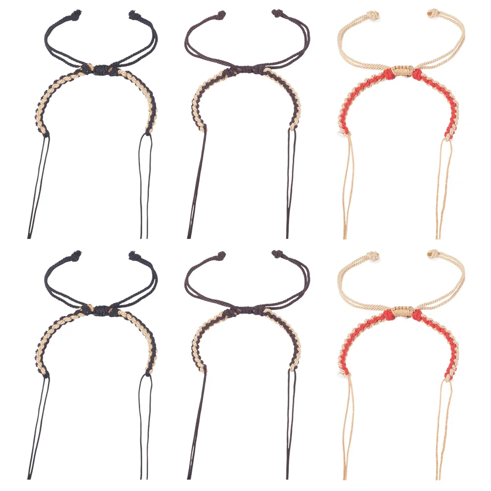 12pcs 3 Colors Nylon Braided Adjustable Bracelet Half Finished Braided Nylon Thread Bracelets DIY Making 44.9cm- 60.2cm
12pcs 3 Colors Nylon Braided Adjustable Bracelet Half Finished Braided Nylon Thread Bracelets DIY Making 44.9cm- 60.2cm