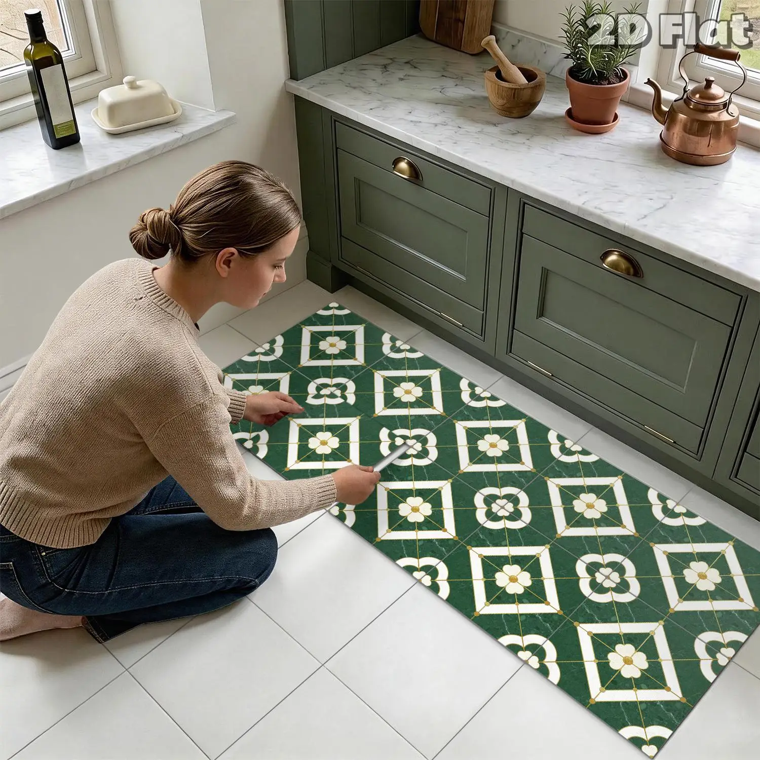 Green Marble Floral Tile Stickers, 20/30cm Removable Peel and Stick Waterproof Vinyl Floor Decals for Kitchen Home Decor
Green Marble Floral Tile Stickers, 20/30cm Removable Peel and Stick Waterproof Vinyl Floor Decals for Kitchen Home Decor