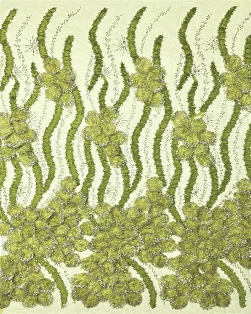 Luxury 3D Flower Embroidery Lace Fabric Beaded Sequin Bridal Wedding Dress Sewing Material for Africa Nigeria 2025
Luxury 3D Flower Embroidery Lace Fabric Beaded Sequin Bridal Wedding Dress Sewing Material for Africa Nigeria 2025