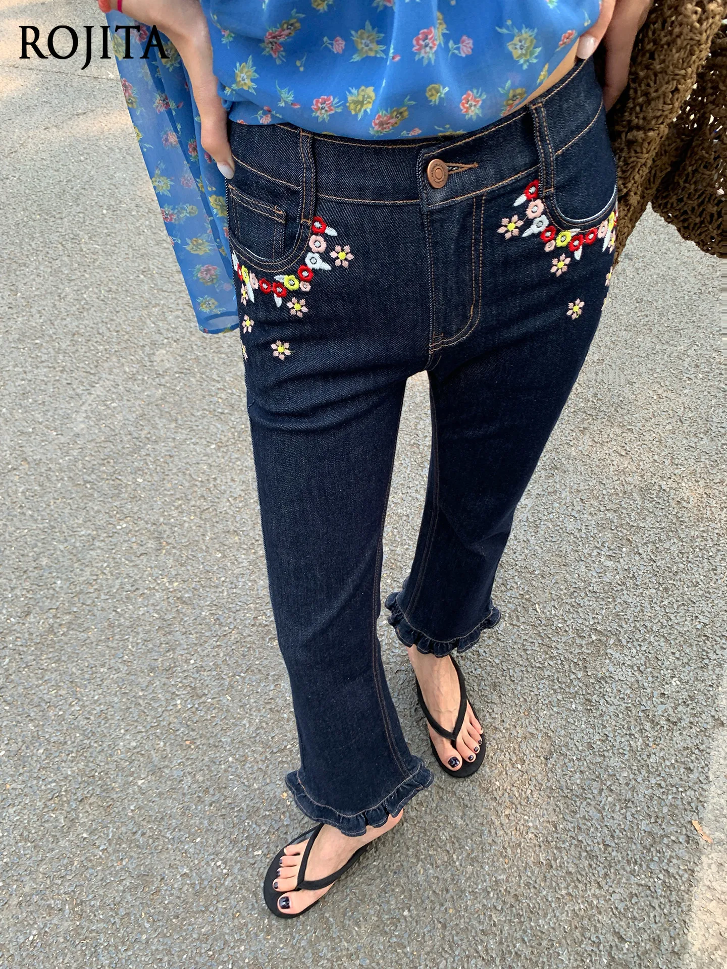 Jeans 2026 New Women's Fungus Edge High Waist Denim Nine-Point Pants Embroidered Denim Fabric Ankle Length Pants
Jeans 2026 New Women's Fungus Edge High Waist Denim Nine-Point Pants Embroidered Denim Fabric Ankle Length Pants