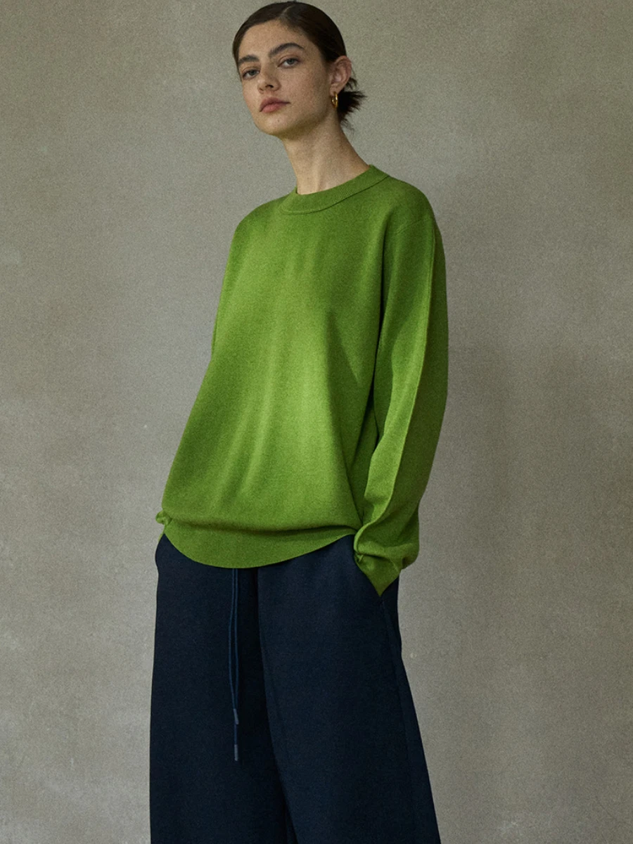 Woolen Sweater Loose round Ne Thin Long Sve Women's Base irt Outerwear Autumn New Sle Comfortable Warmth
Woolen Sweater Loose round Ne Thin Long Sve Women's Base irt Outerwear Autumn New Sle Comfortable Warmth