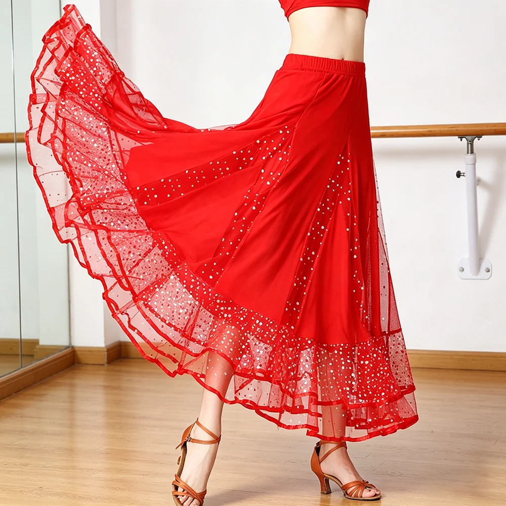 Elegant Ballroom Latin Dance Skirt Women Long Swing Tiered Rave Party Performance Costume
Elegant Ballroom Latin Dance Skirt Women Long Swing Tiered Rave Party Performance Costume