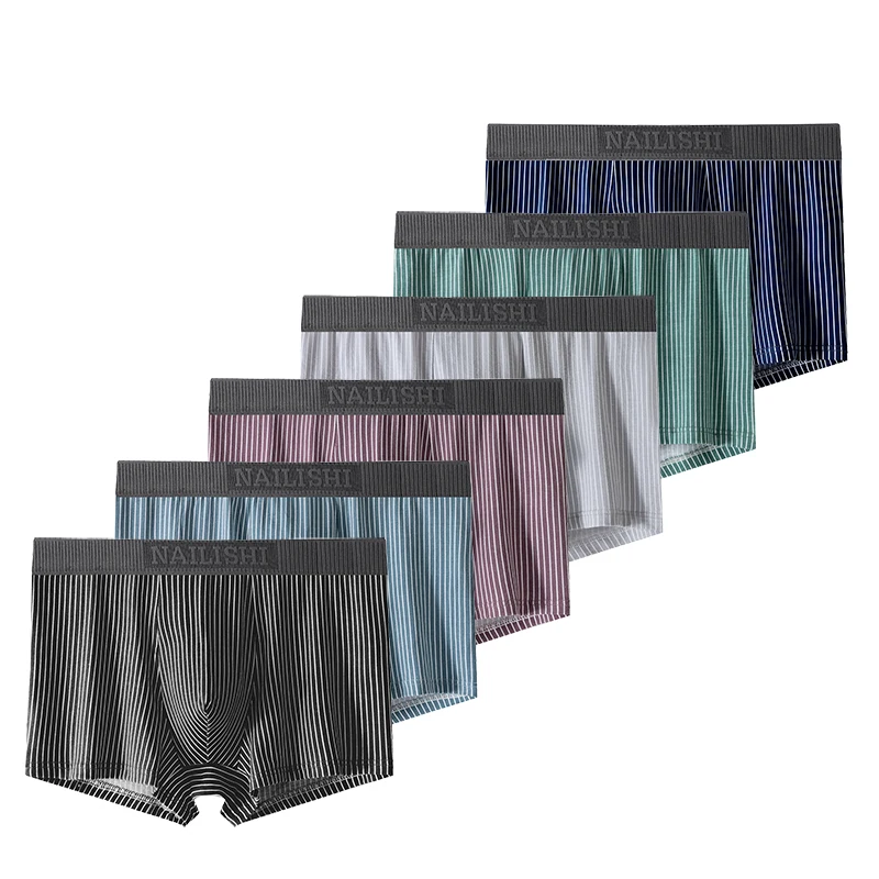 6 Pcs Men's Underwear Striped Boxer Briefs Comfortable Breathable Soft Trunks For Men Fashion Underwear Daily Men's Underwear
6 Pcs Men's Underwear Striped Boxer Briefs Comfortable Breathable Soft Trunks For Men Fashion Underwear Daily Men's Underwear