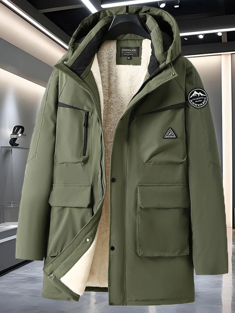 Men's Thiened Velvet Cotton Jaet Long Parka Sle Lamb Velvet Coat Warmth Outdoor Casual Large Size Polyester Fiber
Men's Thiened Velvet Cotton Jaet Long Parka Sle Lamb Velvet Coat Warmth Outdoor Casual Large Size Polyester Fiber