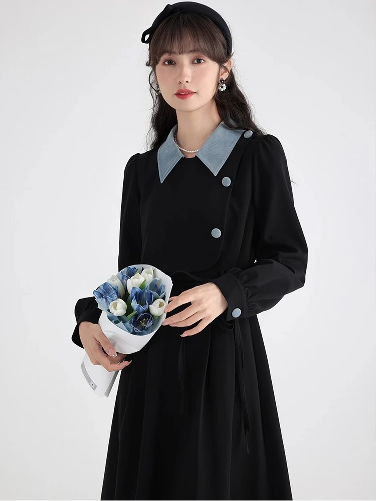ALXNAN Fake Two-piece Dress Contrast Color Lapel Fashion 2025 Autumn Women's Long Dress Office Lady Long Sleeve Dress LXN273183
ALXNAN Fake Two-piece Dress Contrast Color Lapel Fashion 2025 Autumn Women's Long Dress Office Lady Long Sleeve Dress LXN273183