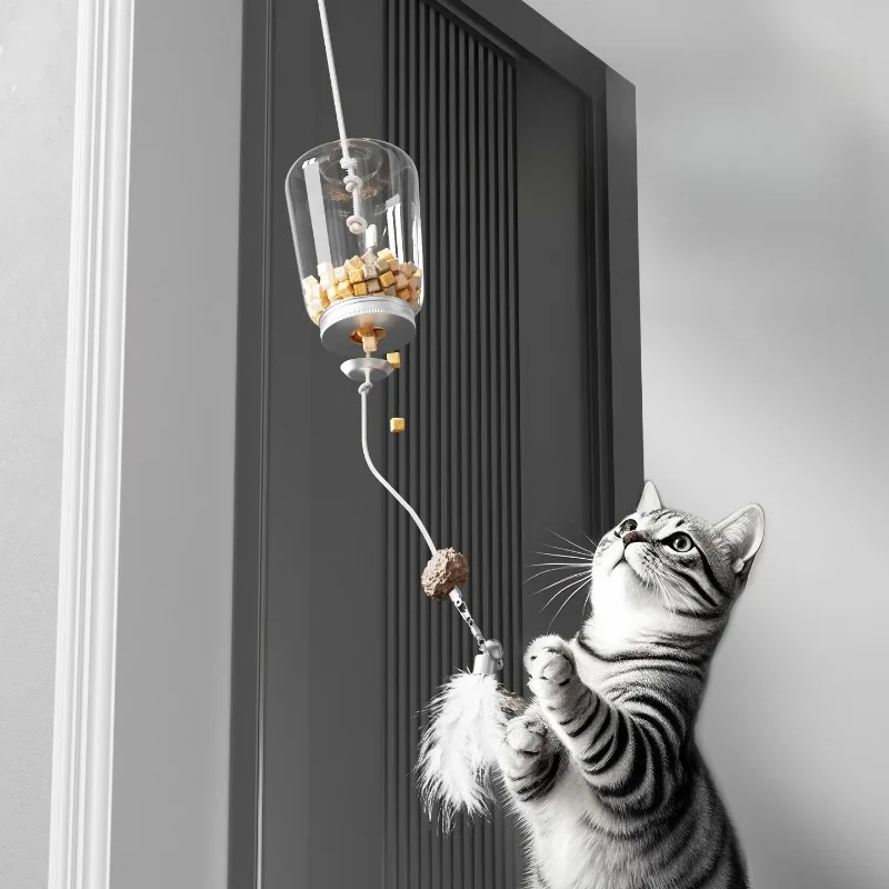 Door Hanging Leak Food Toy Swing Shaker Teaser Wand Self Entertain Mental Stimulation Durable Pet Accessory Interactive Cat Toy
Door Hanging Leak Food Toy Swing Shaker Teaser Wand Self Entertain Mental Stimulation Durable Pet Accessory Interactive Cat Toy