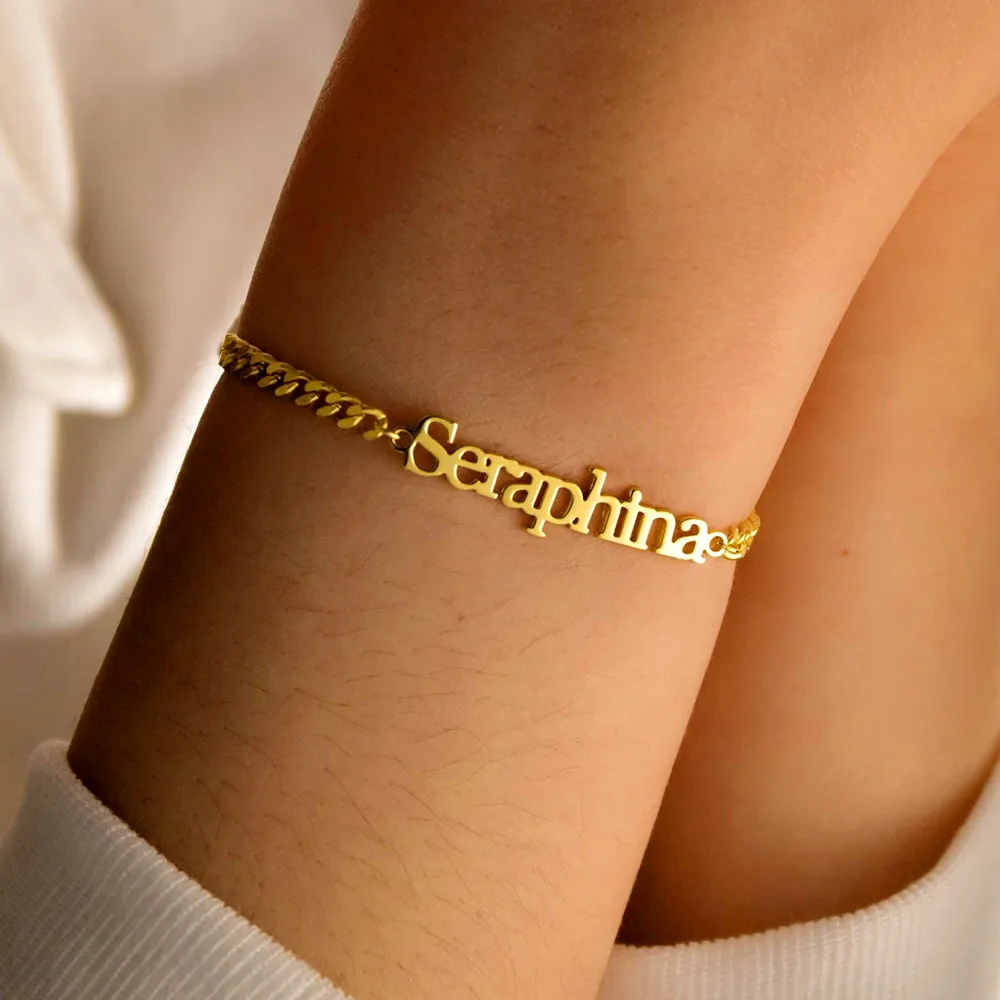 Cuban Chain Name Bracelet Personalized Jewelry Custom Nameplate Initial/Number Bracelets Boyfriend Christmas Gift for Women Men
Cuban Chain Name Bracelet Personalized Jewelry Custom Nameplate Initial/Number Bracelets Boyfriend Christmas Gift for Women Men