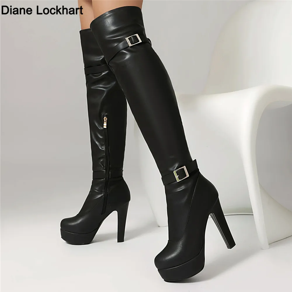 Shoes Women Boots Zipper Buckle Black Over the Knee Boots Sexy Female Autumn Winter Lady Thigh High Boots Chaussures Botas Mujer
Shoes Women Boots Zipper Buckle Black Over the Knee Boots Sexy Female Autumn Winter Lady Thigh High Boots Chaussures Botas Mujer