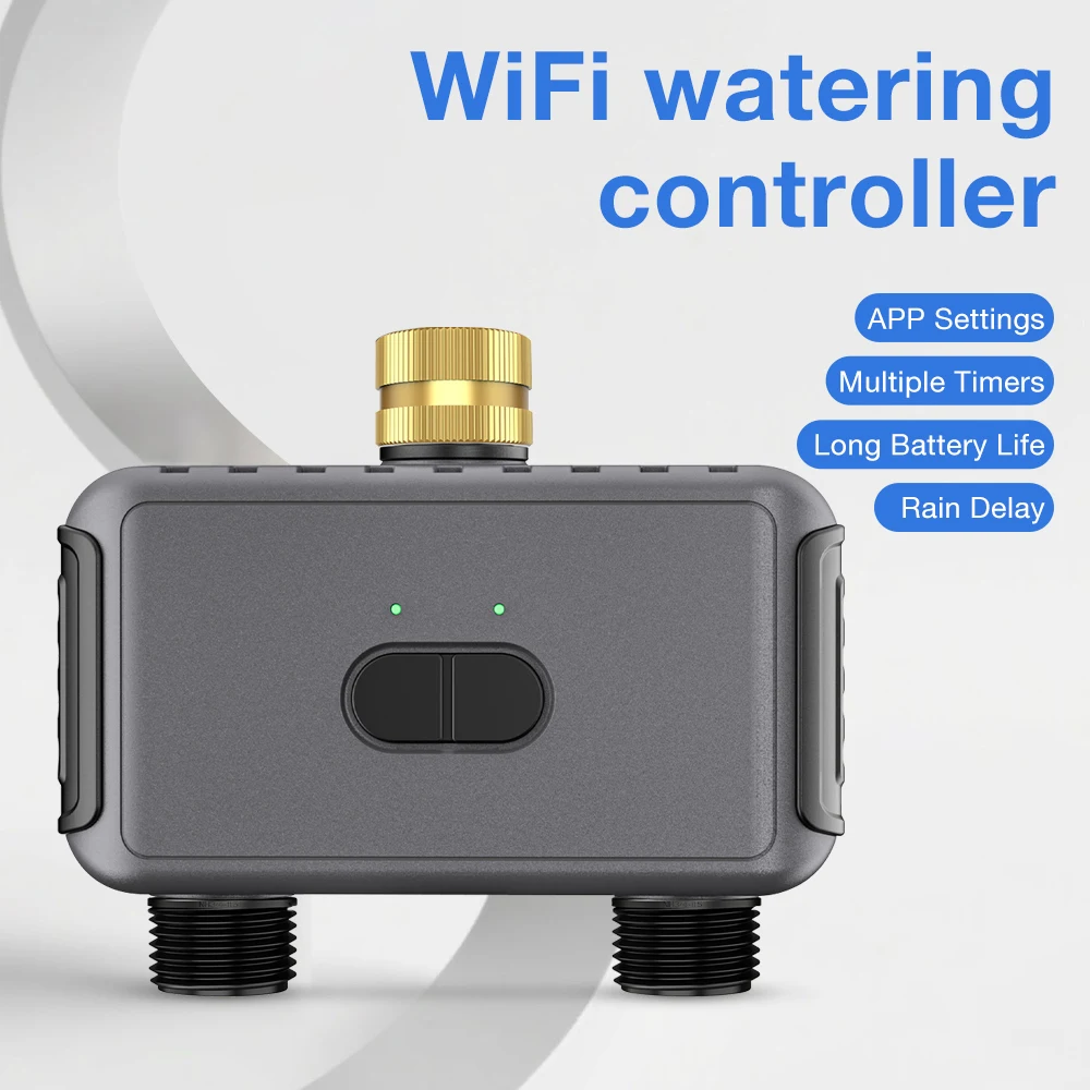 2 Outlet WIFI Smart Garden Sprinkler Water Timer Rain Delay Programmable Automatic Irrigation System Controller Smart Life App
2 Outlet WIFI Smart Garden Sprinkler Water Timer Rain Delay Programmable Automatic Irrigation System Controller Smart Life App