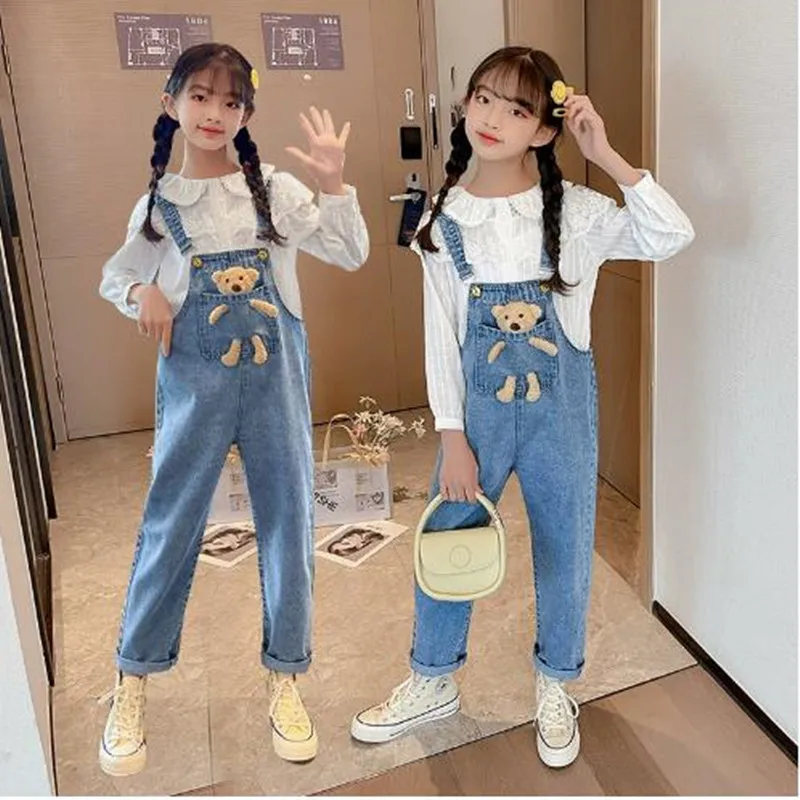 Girls' Little Bear Strap Jeans 2025 Spring Children's Pants Middle and Large Children's Long Pants Student Strap Pants
Girls' Little Bear Strap Jeans 2025 Spring Children's Pants Middle and Large Children's Long Pants Student Strap Pants