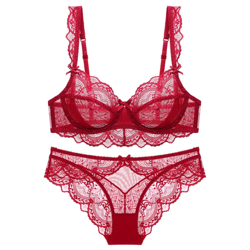 Luxe Lace Mesh Bra Set Push-Up Underwire Transparent Lingerie Breathable Ultra-Thin Sexy Lace Bra Panty Set French Style 23 size
Luxe Lace Mesh Bra Set Push-Up Underwire Transparent Lingerie Breathable Ultra-Thin Sexy Lace Bra Panty Set French Style 23 size