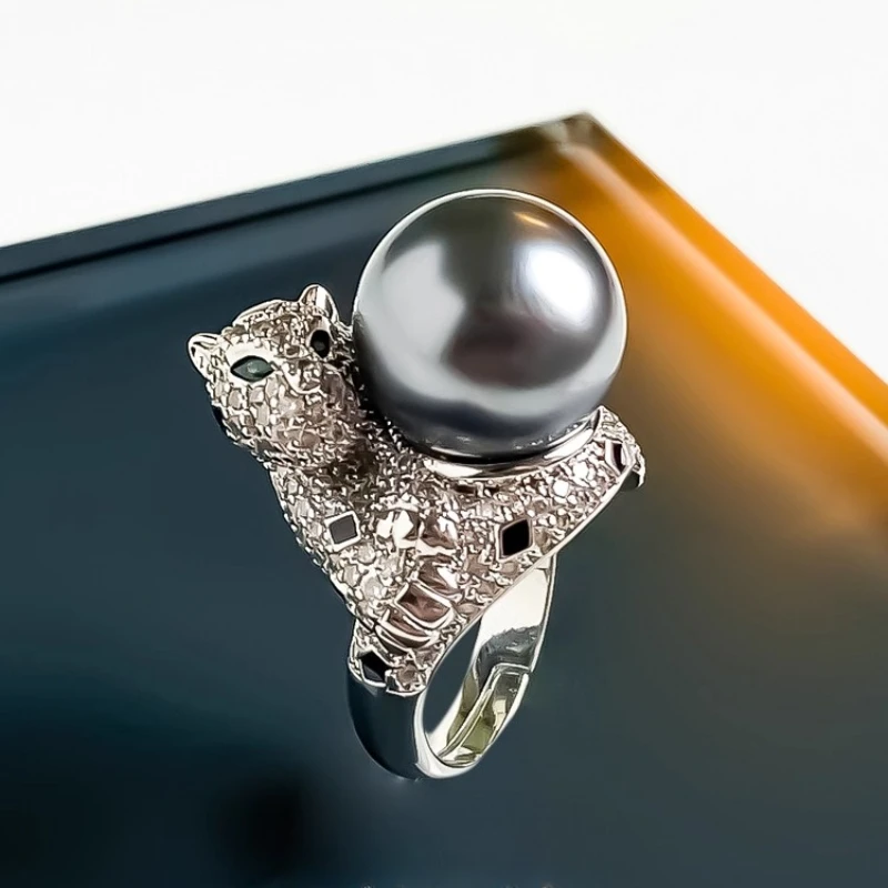 Black Pearl Ring 12-13mmfor Women, Adjustable
Black Pearl Ring 12-13mmfor Women, Adjustable