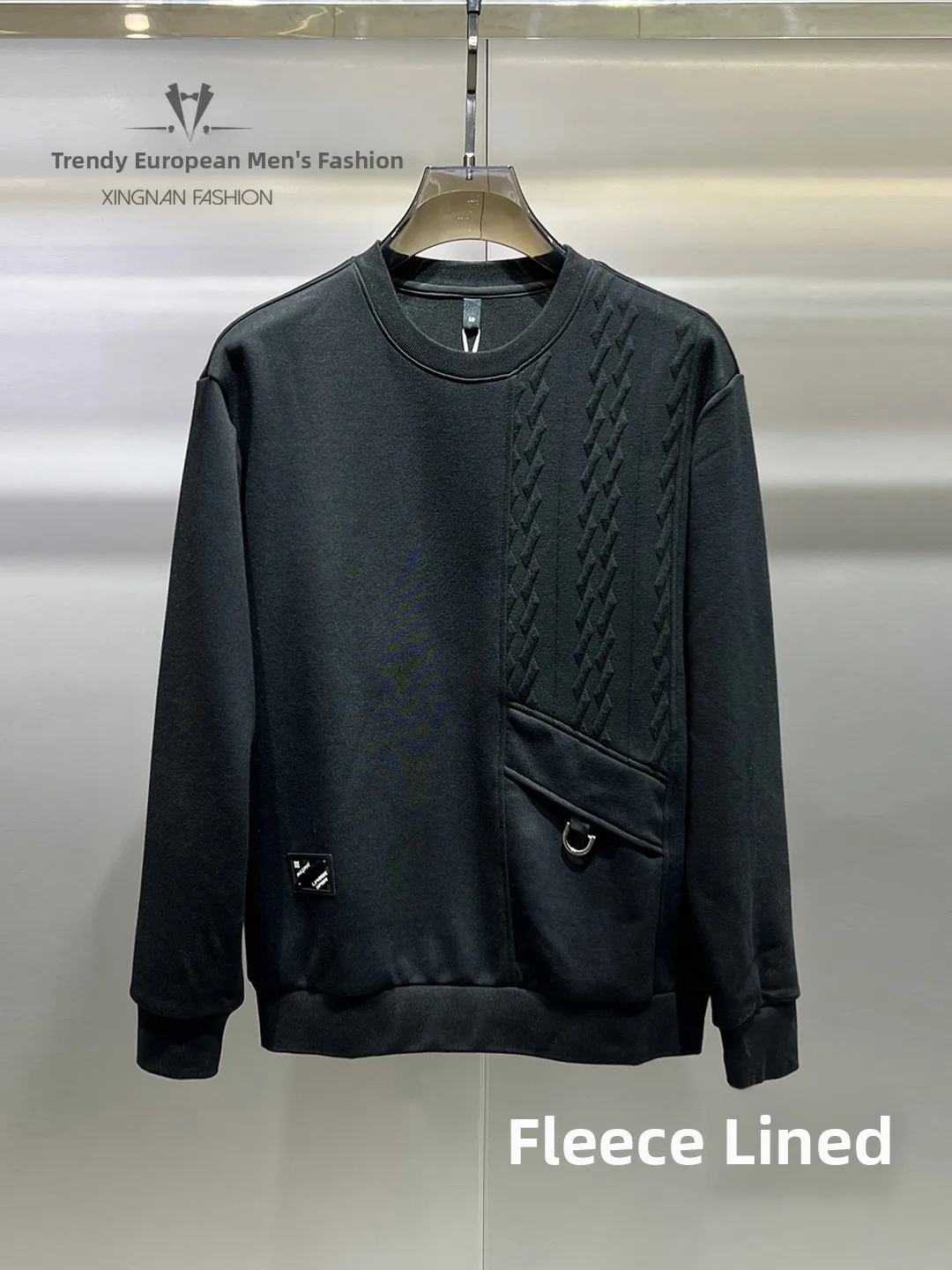 Men's Winter Fce Lined Slim Fit round Ne Sweatirt Casual Knitted Patchwork Base irt Trendy Comfortable Breathable
Men's Winter Fce Lined Slim Fit round Ne Sweatirt Casual Knitted Patchwork Base irt Trendy Comfortable Breathable