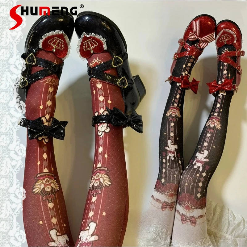 Multi-color Lolita Original Printed Pantyhose Japanese Sweet Slim Fit Long Socks Versatile Casual Daily Matching Hosiery Ladies
Multi-color Lolita Original Printed Pantyhose Japanese Sweet Slim Fit Long Socks Versatile Casual Daily Matching Hosiery Ladies