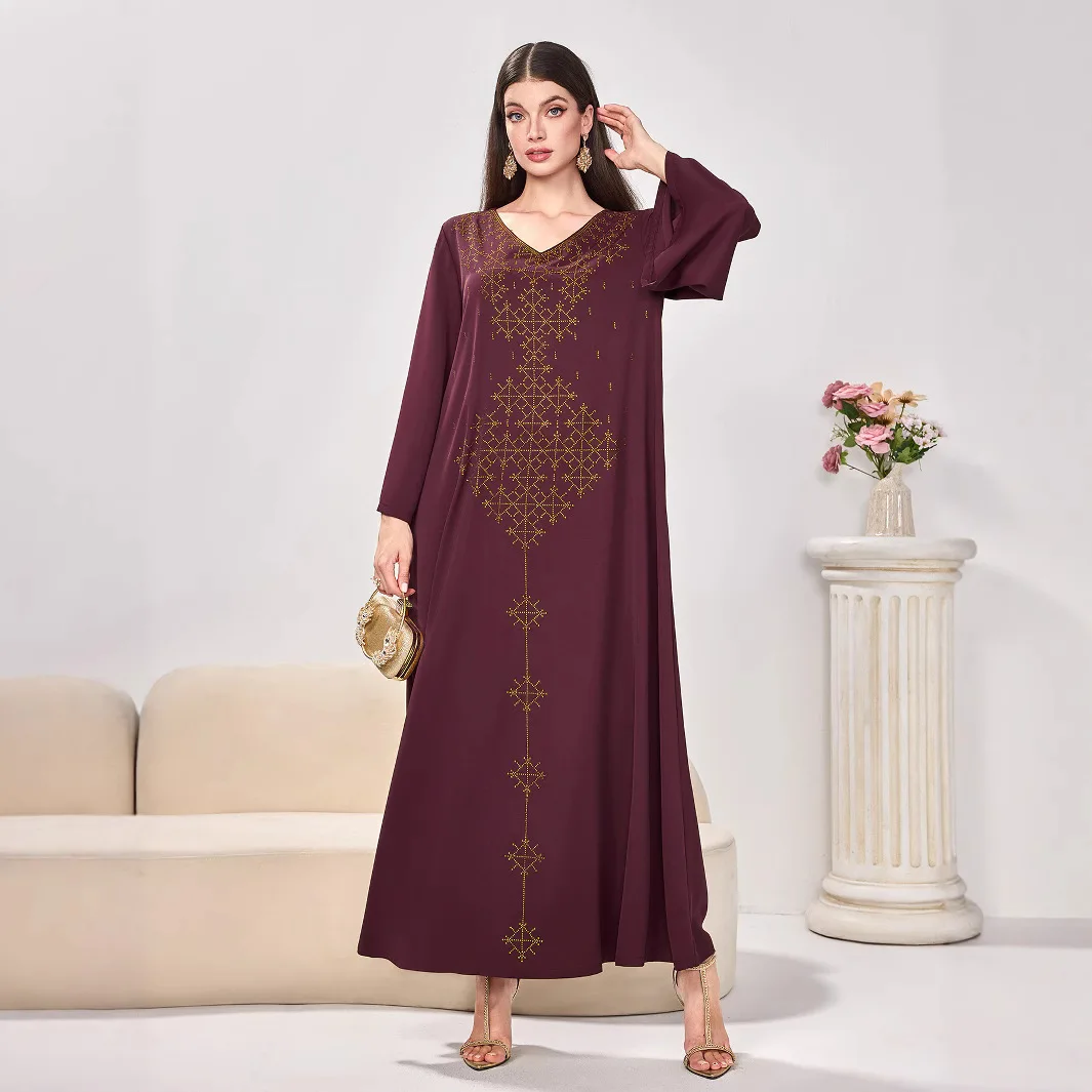 Fashion Diamonds Abayas for Women Muslim Dress Dubai Abaya Turkey Kaftan Kebaya Islam Jalabiya Kebaya Caftan Marocain Femme Robe
Fashion Diamonds Abayas for Women Muslim Dress Dubai Abaya Turkey Kaftan Kebaya Islam Jalabiya Kebaya Caftan Marocain Femme Robe