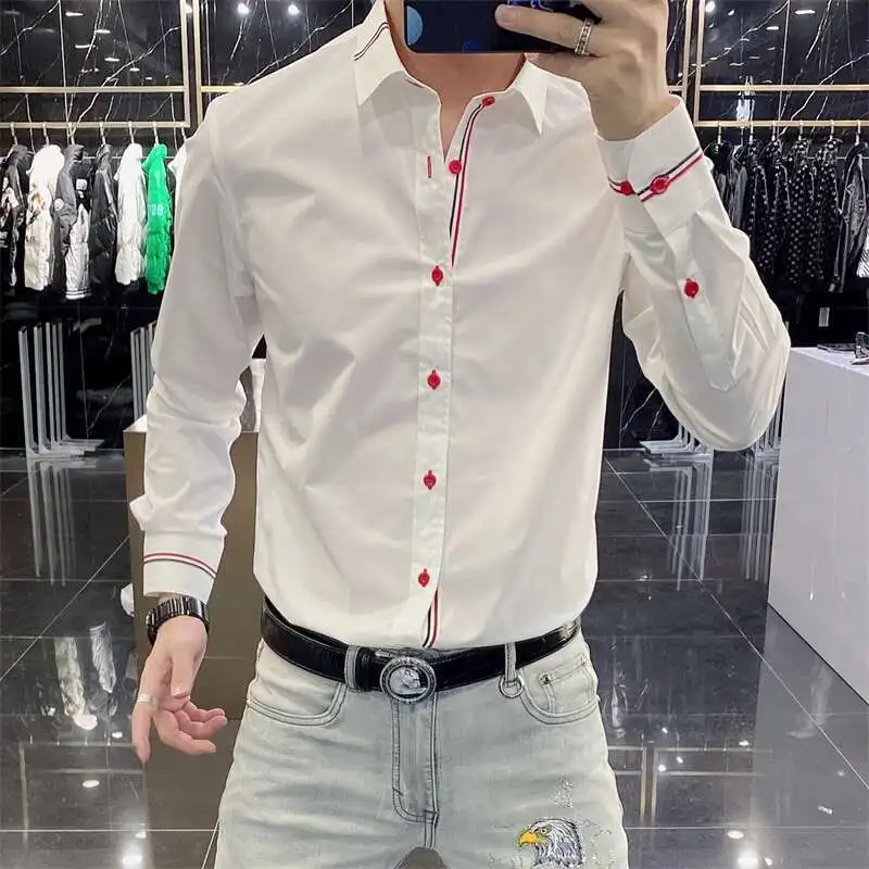 Elegant Fashion Harajuku Slim Fit All Match Shirt Square Neck Printed Button Long Sleeve Outerwear Loose Casual Male ClothesYY50
Elegant Fashion Harajuku Slim Fit All Match Shirt Square Neck Printed Button Long Sleeve Outerwear Loose Casual Male ClothesYY50