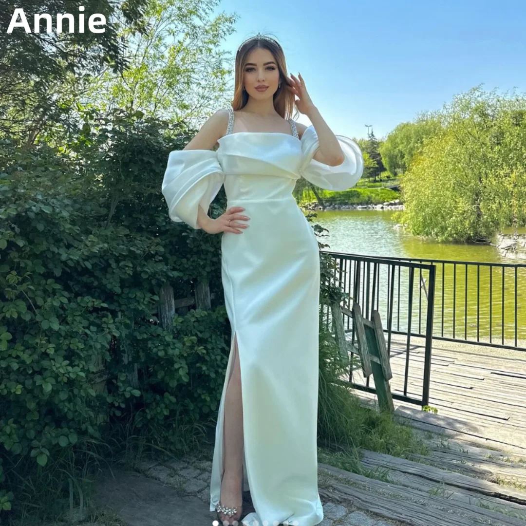 Annie Mermaid Spaghetti Straps Prom Dresses Satin Side Slit Elegant Lady Evening Dresses Formal Occasions Wedding Party Dress
Annie Mermaid Spaghetti Straps Prom Dresses Satin Side Slit Elegant Lady Evening Dresses Formal Occasions Wedding Party Dress