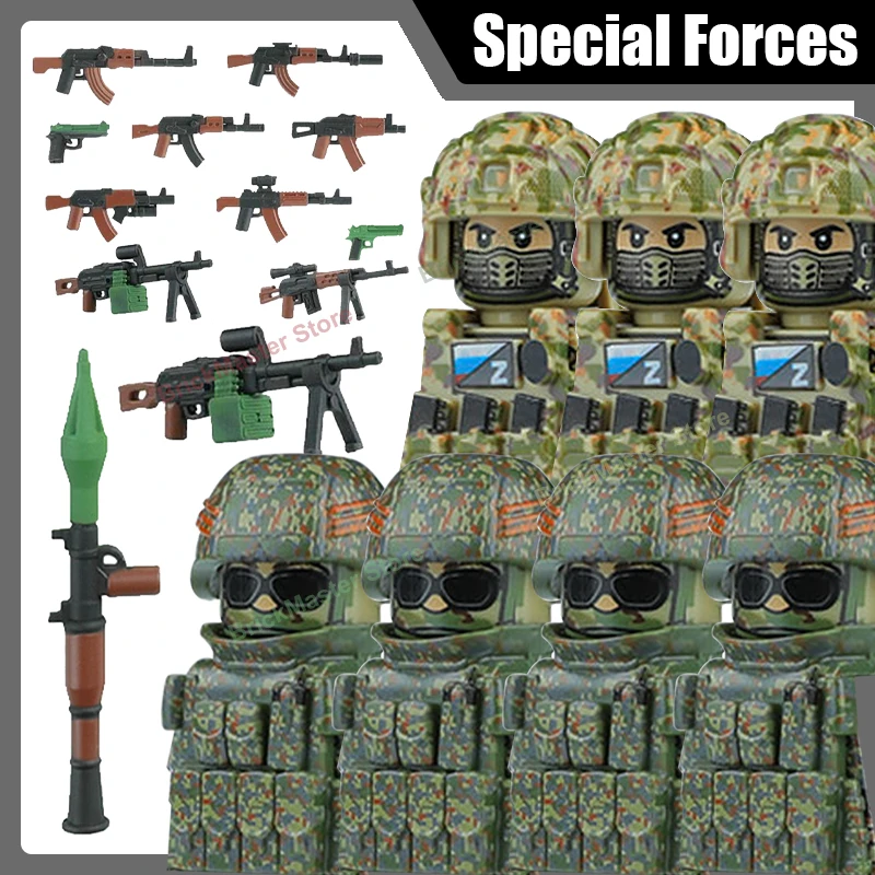 MOC City Russia Special Forces Wagner Antonov VDV Building Blocks Military Commando Police Army Soldier Figure Bricks Toys Gifts
MOC City Russia Special Forces Wagner Antonov VDV Building Blocks Military Commando Police Army Soldier Figure Bricks Toys Gifts