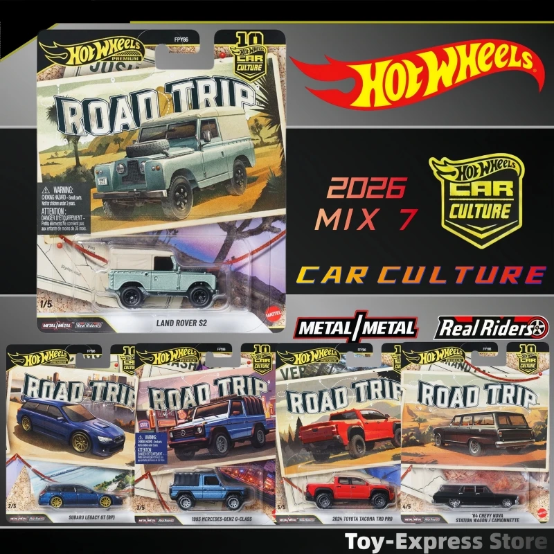 Hot Wheels Premium 2026 Lotes Car Culture Road Trip Set Benz Toyota Tocama Chevy Land Rover 1:64 Diecast Collectible Car Model
Hot Wheels Premium 2026 Lotes Car Culture Road Trip Set Benz Toyota Tocama Chevy Land Rover 1:64 Diecast Collectible Car Model