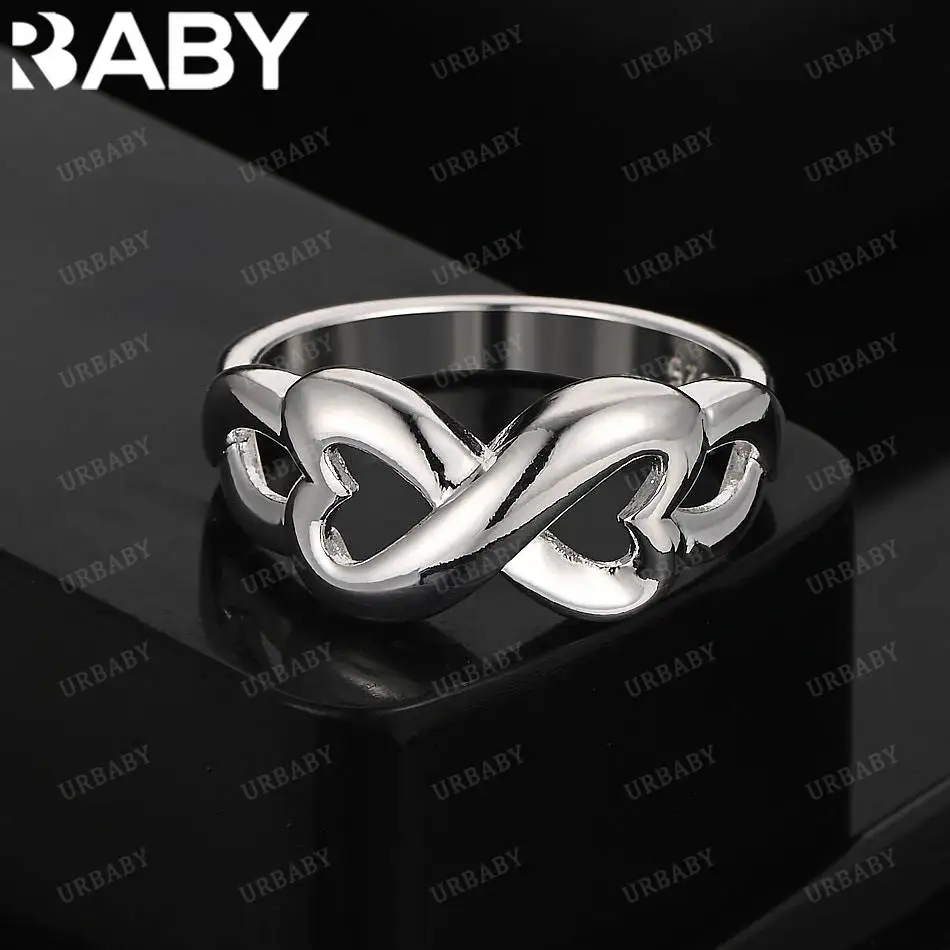 URBABY 925 Sterling Silver Heart Fine Ring For Women Fashion Jewelry Charm Grace Wedding Engagement Accessories
URBABY 925 Sterling Silver Heart Fine Ring For Women Fashion Jewelry Charm Grace Wedding Engagement Accessories