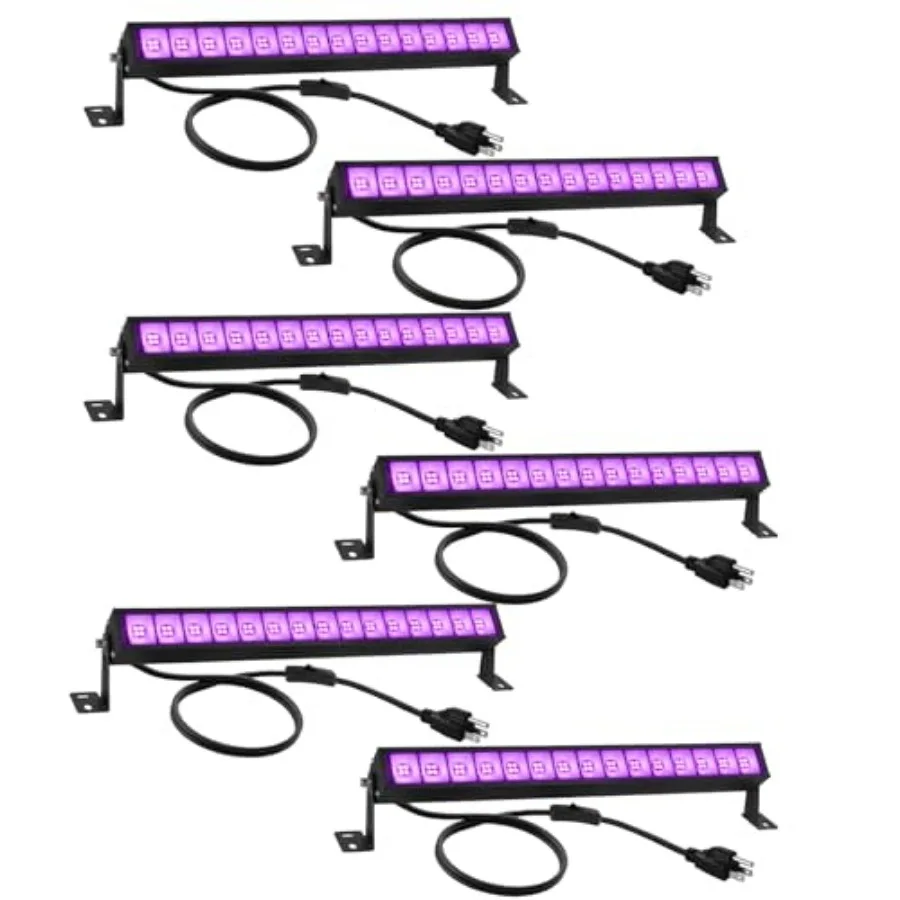 Набор из 6 светодиодных УФ-ламп Black Light Bar - Мощные УФ-светильники для декораций на вечеринках, Хэллоуин, площадь освещения 484 кв. фута, с выключателями и заглушками.
Набор из 6 светодиодных УФ-ламп Black Light Bar - Мощные УФ-светильники для декораций на вечеринках, Хэллоуин, площадь освещения 484 кв. фута, с выключателями и заглушками.