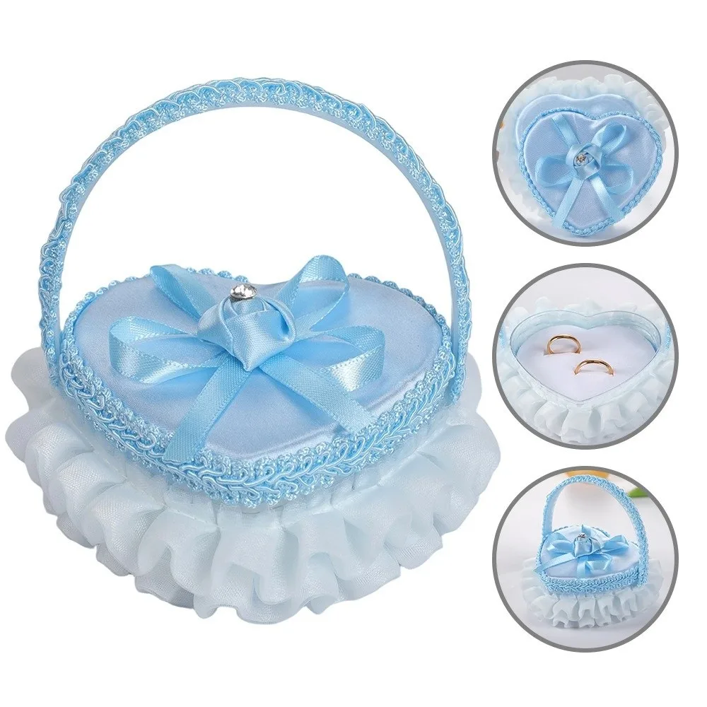 Western Style Mini Lace Ring Box Satin Heart Shape Ring Pillow Double Ring with Handle Ring Storage Box For Wedding Ceremony
Western Style Mini Lace Ring Box Satin Heart Shape Ring Pillow Double Ring with Handle Ring Storage Box For Wedding Ceremony